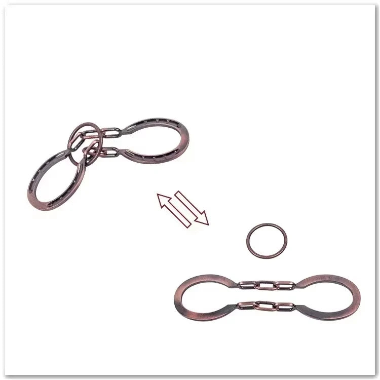 Metal clip puzzle variant with two separate parts on a white background