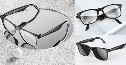 Collection of sunglasses with a focus on design and measurements.
