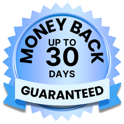Trust badge with text 'Money Back Up To 30 Days Guaranteed'