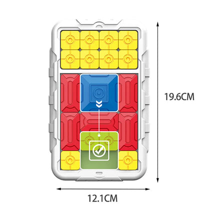 Magnetic super slide puzzle with 19.6cm by 12.1cm dimensions labeled on a white background.