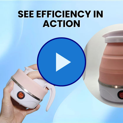Video demonstrating the folding electric kettle product and how to use it.