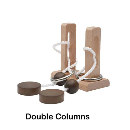 Double Column variant of the wooden untie rope puzzle.