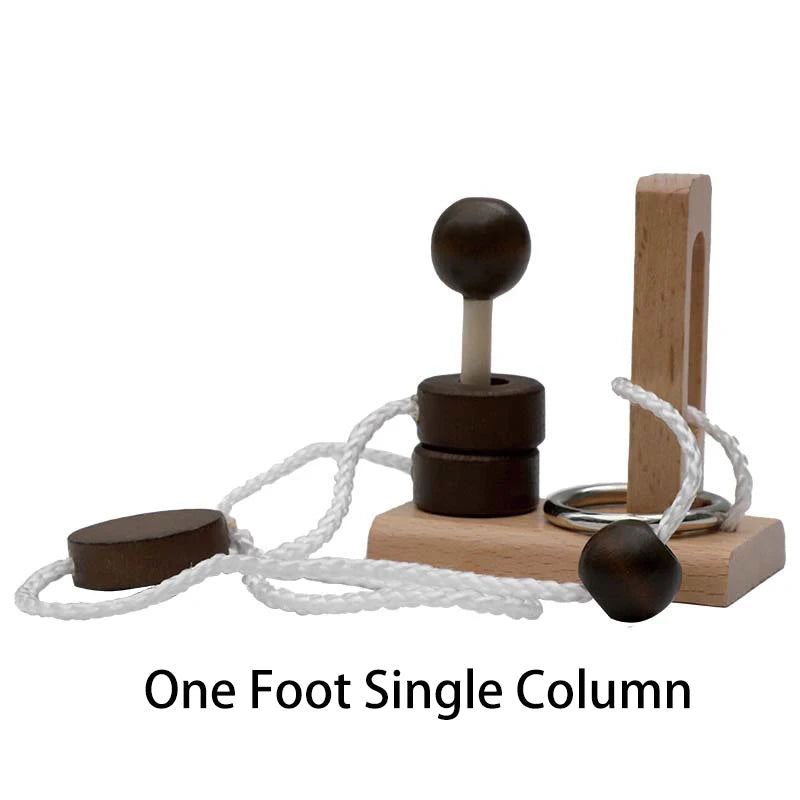 One Foot Single Column variant of the wooden untie rope puzzle.