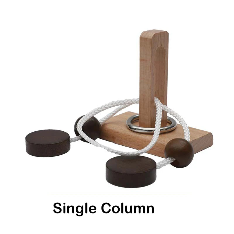 Single Column variant of the wooden untie rope puzzle.